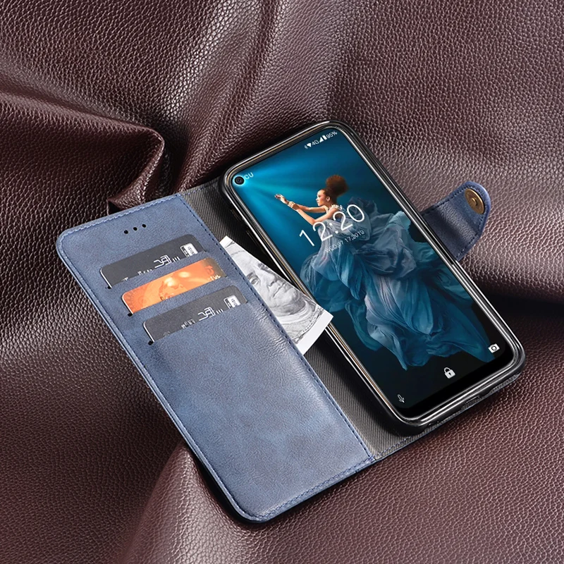 Деловой кожаный чехол для Oukitel C17 Pro C17Pro Роскошный винтажный откидной