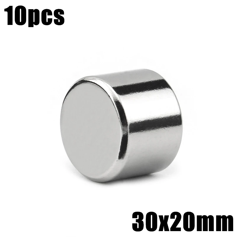 

10 шт., неодимовые магниты NdFeB, 30 х20 мм, диаметр 30 х20 мм