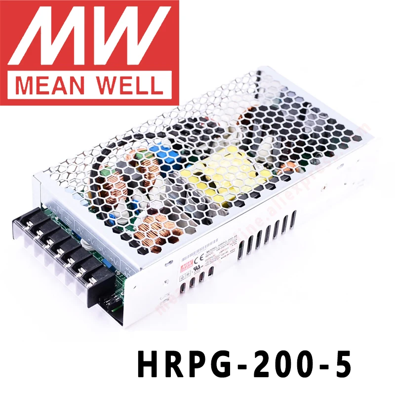 Оригинал MEAN WELL HRPG-200-5 5V 35A meanwell HRPG-200 5V 175W с одиночным выходом и блоком питания с функцией PFC