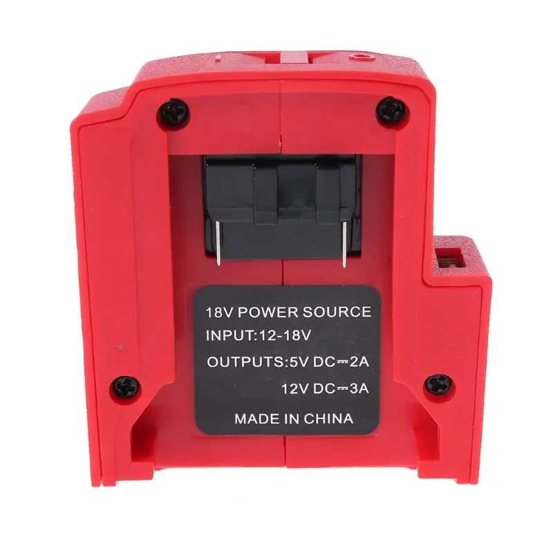 Красный DC 12 В usb порты зарядное устройство адаптер источник питания для Milwaukee 49-24-2371 M18 батарея - Цвет: Красный
