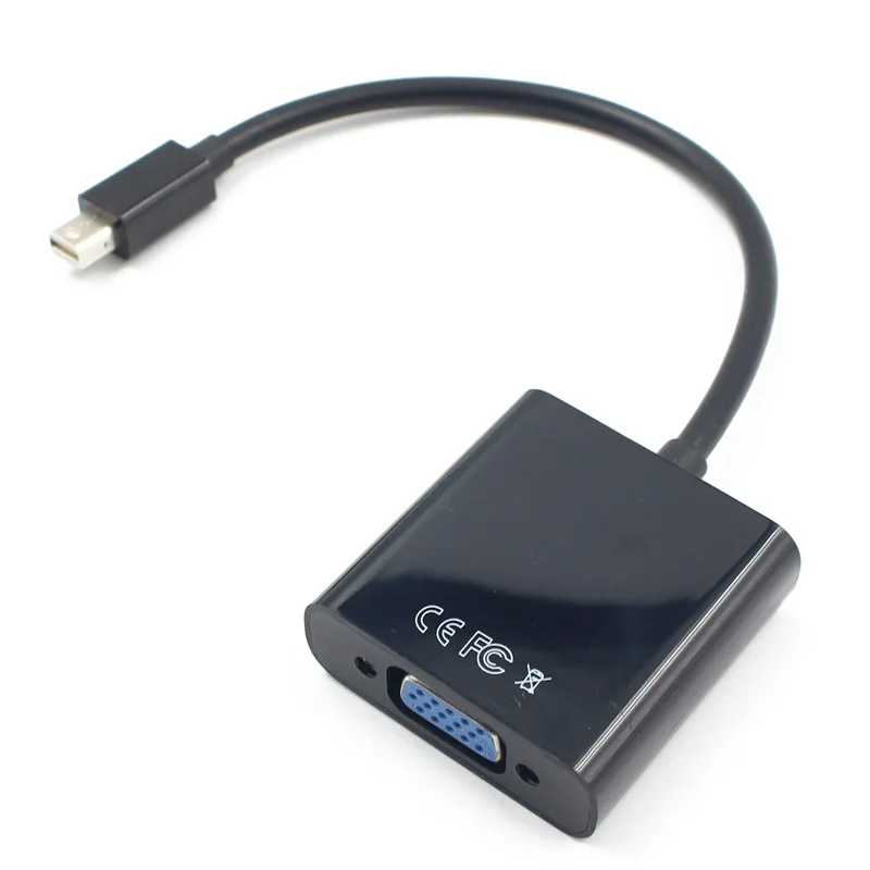 FULL-For Air Pro iMac Mac Mini Thunderbolt DisplayPort Display Port DP To VGA Cable Adapter 1080P |