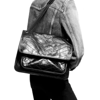 fashion all match female bag 2021 new leather oil wax chain bag large capacity shoulder messenger bag tide brand messenger bag