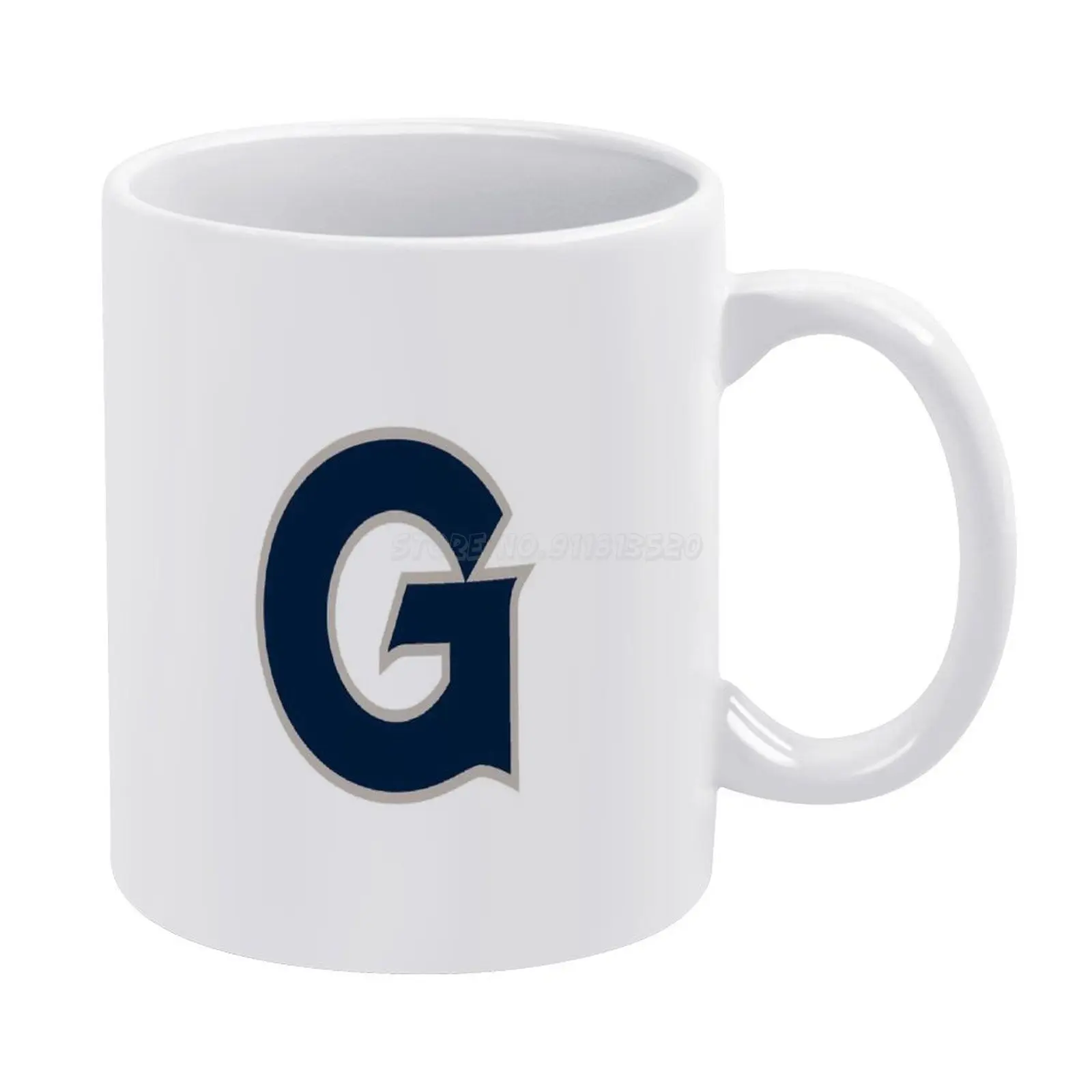 Белая кружка из жоржетского университета 11 унций керамическая чайная чашка