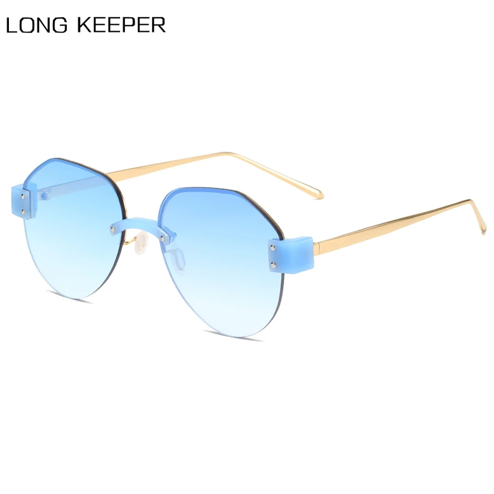 

Rimless Oversized Sunglasses Women 2020 Luxury Brand Fashion Ladies Sun Glasses Retro Gradient Shades UV400 Lunette De Soleil