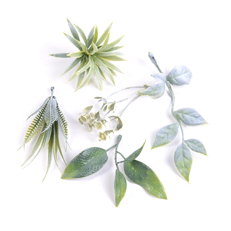 10 шт. искусственные растения цветочные настоящие на ощупь листья для свадьбы