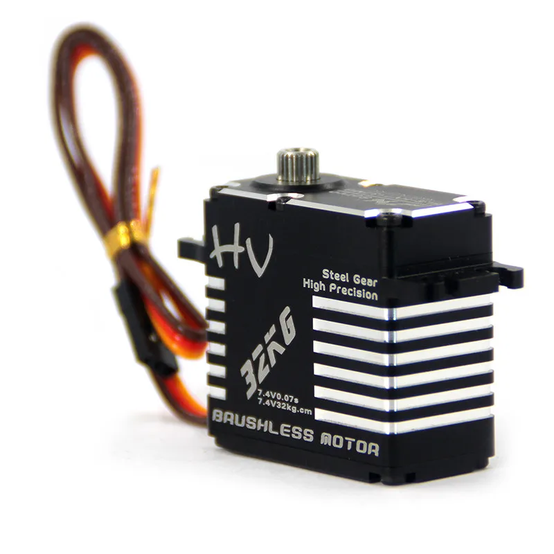 JX-BLS-HV7132MG Servo Digital sin escobillas, engranaje de acero de precisi&oacute;n de alta velocidad, CNC, 32KG, 7,4 V, 0.07seg, para coche, Robot, avi&oacute;n, Dron teledirigido-3