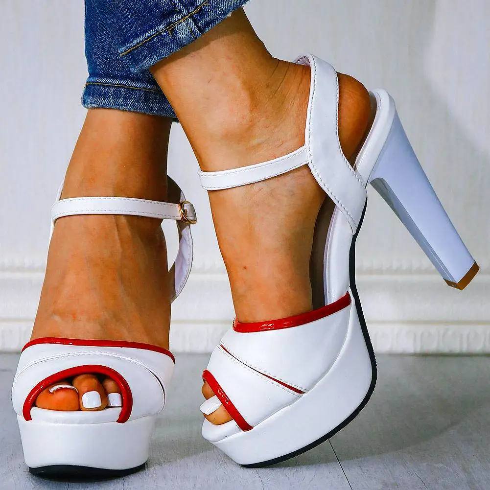 DORATASIA Fashion High Heels Shoes Summer Elegant Platform Date Sandals Women Ol Concise mixed-color | Обувь