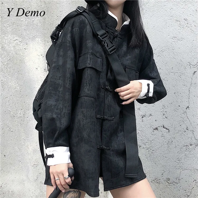 Y Demo Harajuku винтажная Повседневная китайская стильная тонкая женская куртка с