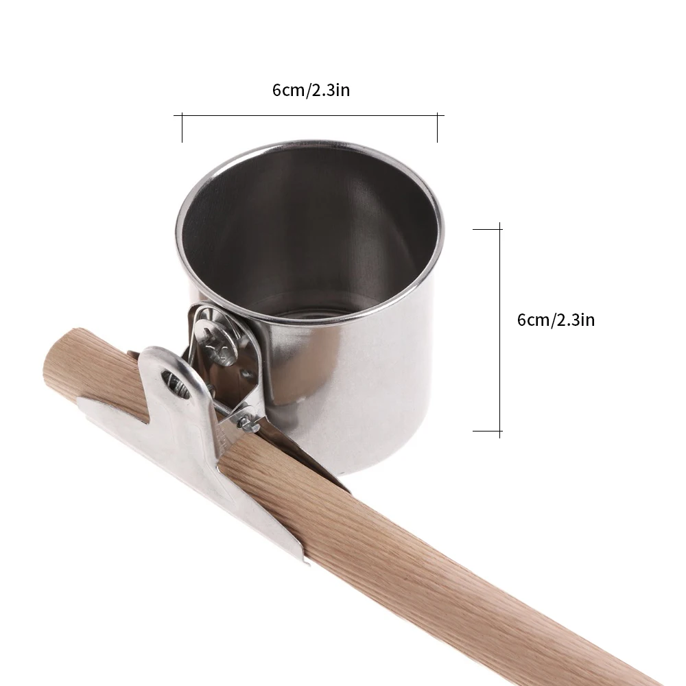 Bird Feeder Cups Food Water Feeding Double With Clip Stainless Steel Parrot Cage Stand Supplies | Дом и сад