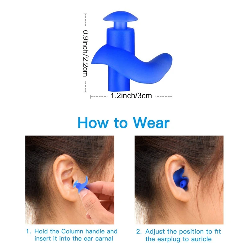 1 пара затычки ушные для плавания из мягкого силикона детей и взрослых душа