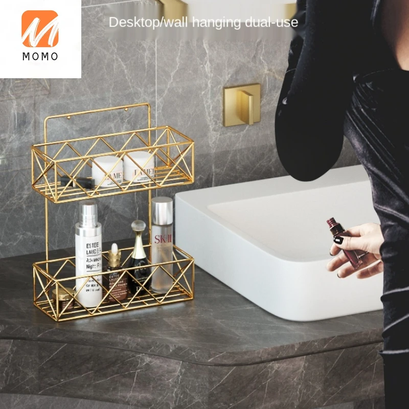 

Bathroom Storage Rack Bathroom Cosmetics Storage Rack Wall Hanging Punch-Free Toilet Wash Basin Bathroom Wall High Quality