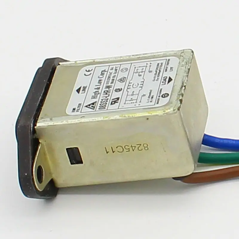 Монтажный 3 контакта ac Розетка 8A EMI фильтр 115250VAC 8A 5060Hz High & Low Corp. EMI разъем фильтра питания (art.: 7a751c552) - 7a751c552