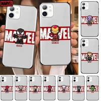 cartoon cute marvel hero anime style phone case cover for iphone 13 11 pro max cases 12 8 7 6 s xr plus x xs se 2020 mini tra