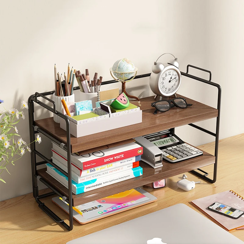 Rack de Armazenamento Estante de Mesa Desktop Branco Estante Livros Revistas Metal Arquivo Organizador Titular Exibição Escritório Casa Suprimentos