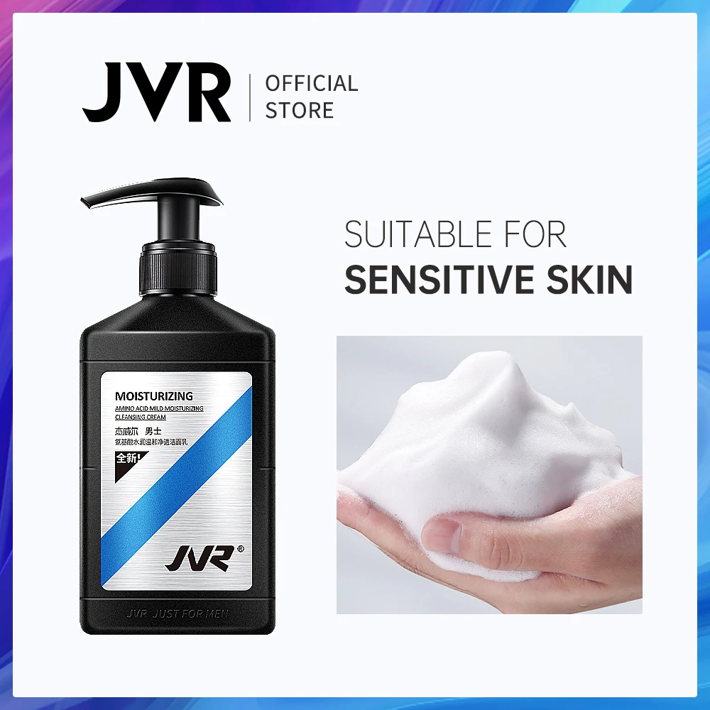 

JVR 150g Amino Acid Facial Cleanser Men Moisturizing Hydrating Face Wash Oil Control Gentle Deep Cleansing For Sensitive Skin