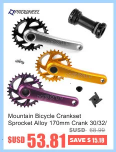 Prowheel 104 BCD mtb шатун со звездочками для велосипеда пластины 170 мм/30/32/34/36/38 T Круглый звездочки шатун для горного велосипеда комплект велосипед Запчасти