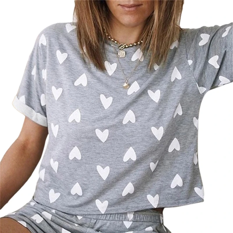

Sleepwear Lovely Home Suits Sexy Pyjama Short Sleeve Pajamas Set 2020 Women Pajamas Comfortable Girl Summer