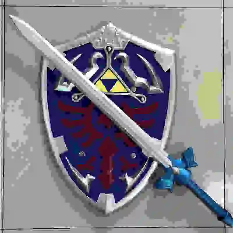 Sword and Shield 80 см ролевые игры в подарок 1:1 Небесный меч и щит/набор звеньев безопасности Детский подарок из искусственной кожи оружие косплей меч - Color: Sword and Shield