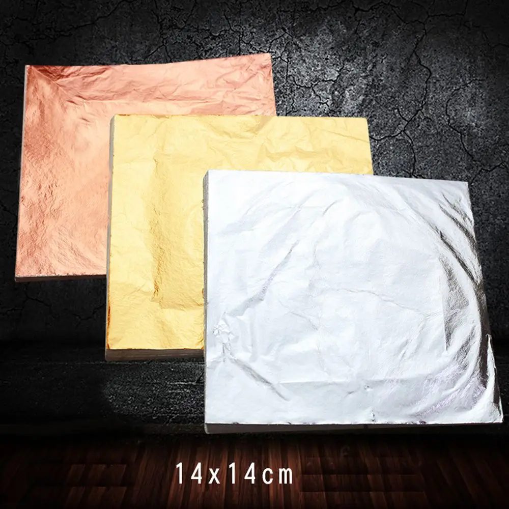 100 шт 14х14см многофункциональная художественная позолота крафт бумага медные