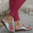 Шлепанцы женские на плоской подошве, повседневные пляжные сандалии с открытым носком, в стиле ретро, с прострочкой, низкие, 3 цвета, сланцы, лето 2021