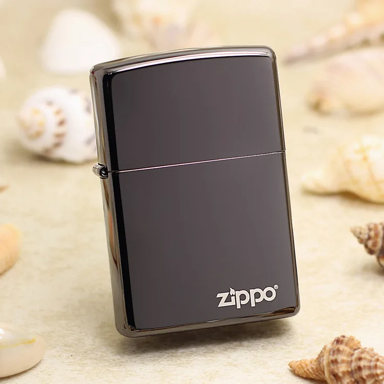 Оригинальная зажигалка Zippo медная черная зеркальная керосиновая Зажигалка для