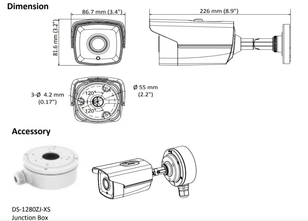 DS-2CE16H0T-IT3F 5MP TVI/AHD/CVI/CVBS 4 в 1 открытый пуля Камера | Безопасность и защита