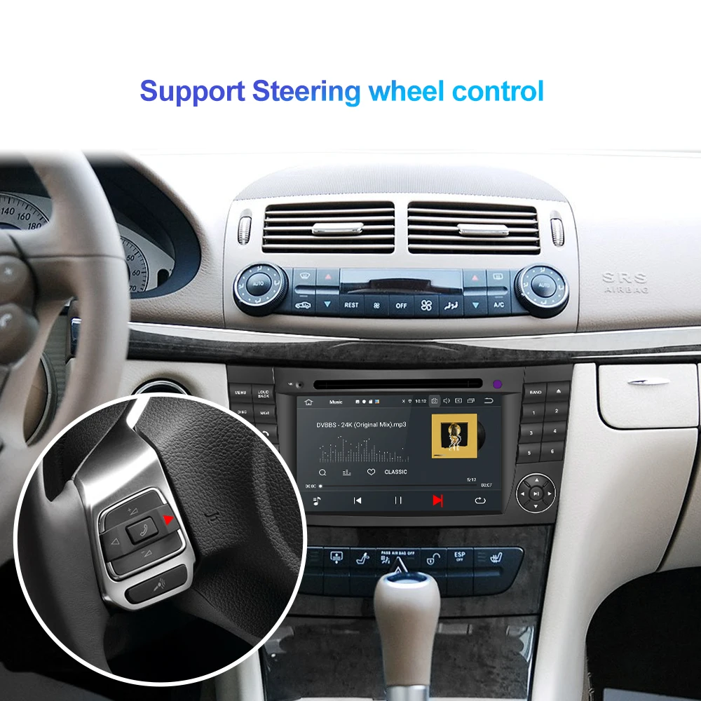 Isudar ROM 64 Гб 2 Din Android 10 авто радио для Mercedes/Benz/E-Class/W211/CL Автомобильный GPS Мультимедиа