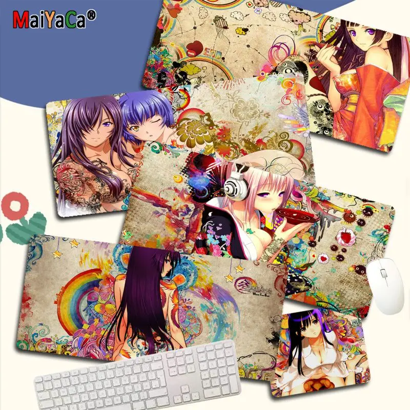

Japan Anime Sexy Girl Tattoo Large Sizes DIY Custom Mouse Pad Mat Size For Mouse Keyboards Mat Mousepad For Boyfriend Gift