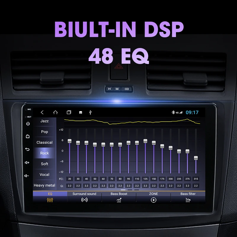 vtopek 9 4gwifi dsp 2din android 10 0 car radio multimedia player gps navigaion for mazda 3 2009 2013 head unit support bose free global shipping