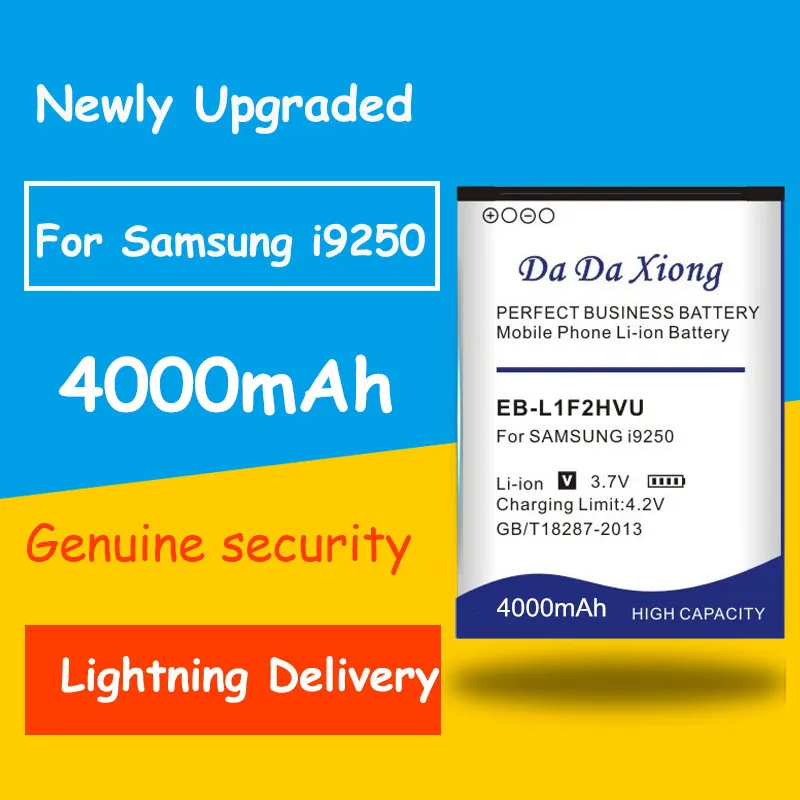 

Free Shipping 4000mAh EB-L1F2HVU Battery For Samsung Galaxy Nexus Prime GT-I9250 I9250 I515 1557 Replacement Bateria