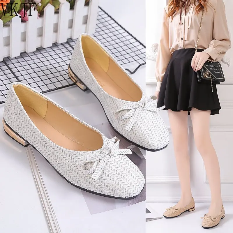 

Женские кожаные балетки на плоской подошве, элегантные слипоны, 2021, дышащие туфли на плоской подошве с закрытым носком, для лета, босоножки н...