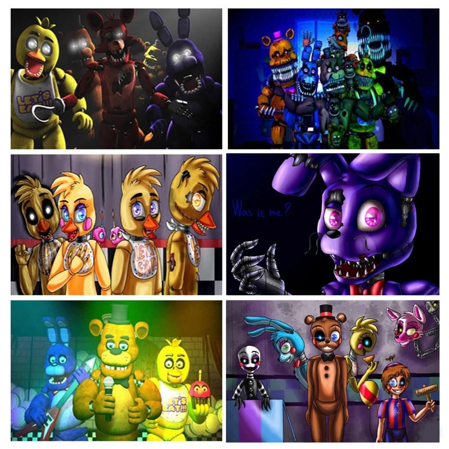 Плакат пять ночей у Фредди алмазная вышивка сделай сам 5D живопись крестиком