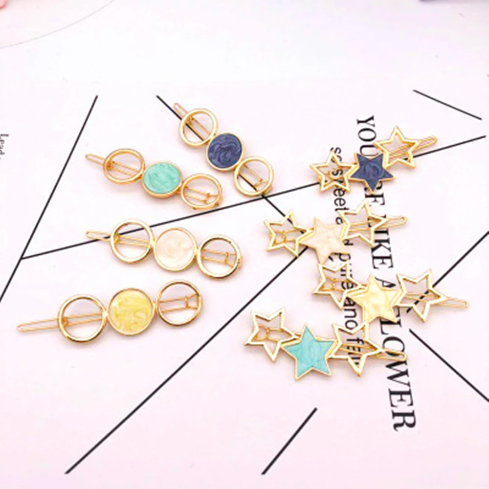 1 шт. Модные женские заколки для волос металлический геометрический сплав ободок