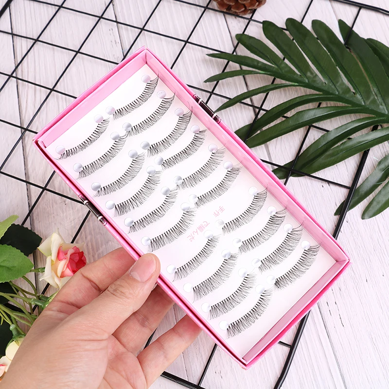 10 пар натуральные инструменты для макияжа без клея черные длинные Редкие