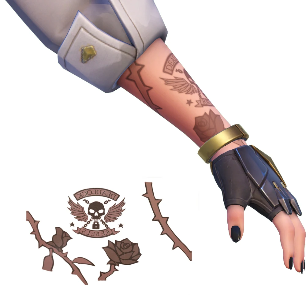 COSTHEME Overwatch Ashe наклейка на предплечье водонепроницаемая для косплея временная