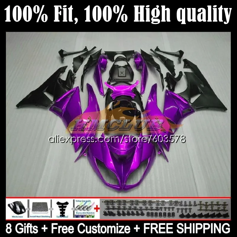 

Body For KAWASAKI NINJA ZX 6R 636 ZX-6R 106CL.53 ZX6R 13 14 15 16 17 18 ZX636 2013 2014 2015 2016 2017 2018 Fairing New purple