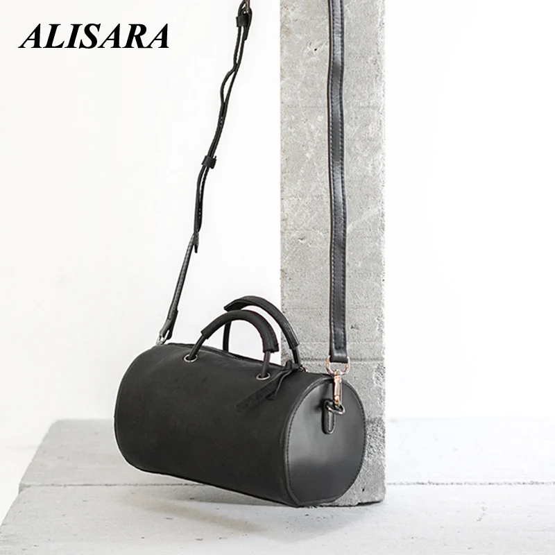 Женская дизайнерская сумка мессенджер из натуральной кожи черная классическая