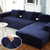 elasticated plush sofa covers for living room velvet corner armchair couch pleads cover sets angle 3 seater l shape furniture