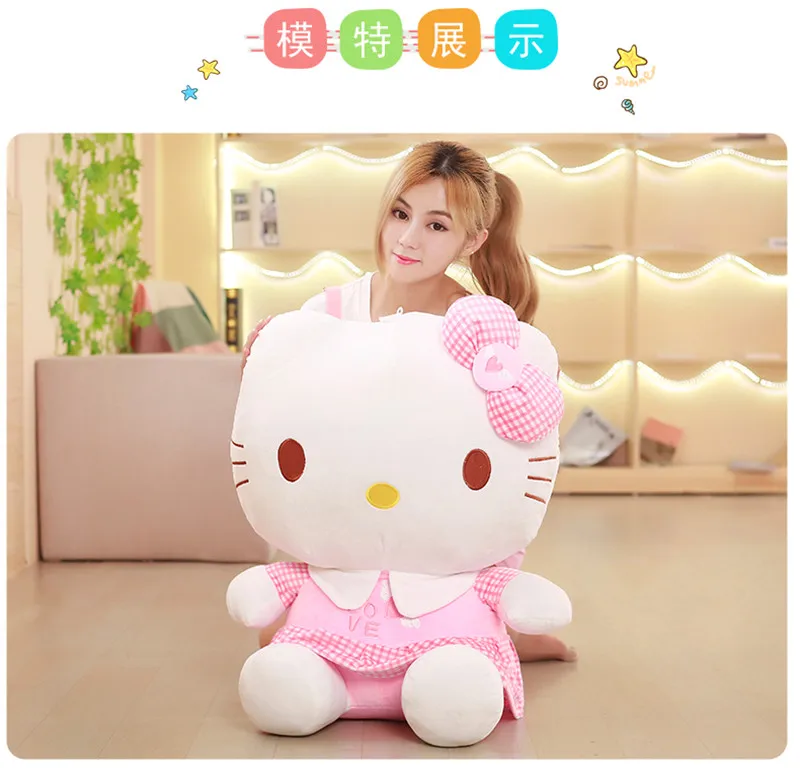 Оригинальные куклы Hellokitty плюшевые игрушки, очаровательные Куклы hello kitty, подарок на день девочек, Рождественский подарок/40 см