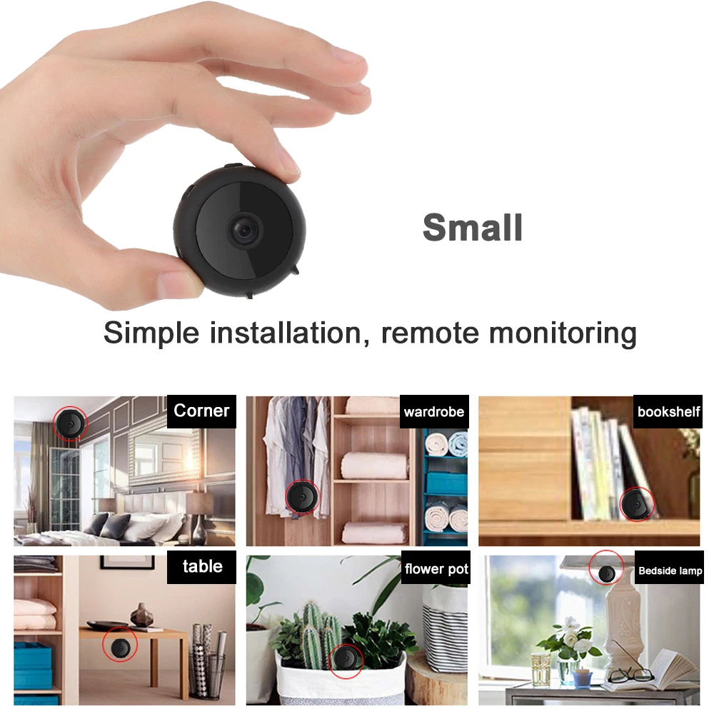 Мини камера с разрешением 1080 P Wi Fi ночное видение домашняя безопасности