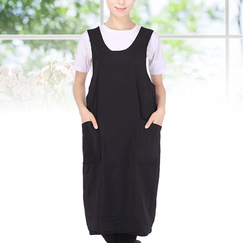 

1pc Barbers Aprons Professional Salon Hair Stylist Apron with Pockets Waterproof Hairdresser Cape (Black)