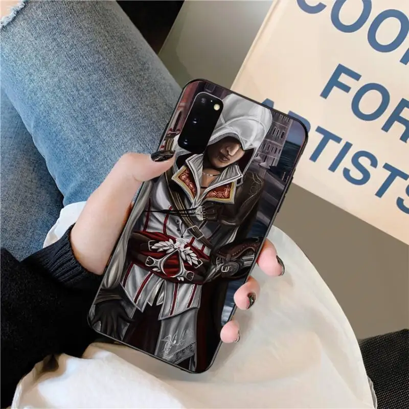 

HPCHCJHM Assassins Creed Classic Figure DIY Painted Bling Phone Case for Samsung S20 plus Ultra S6 S7 edge S8 S9 plus S10 5G