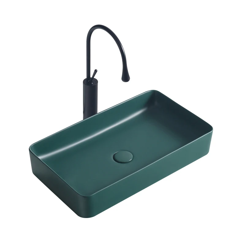 Скандинавский матовый зеленый Умывальник умывальник для дома керамический