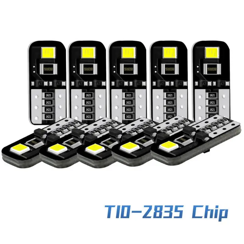 

10pcs Car Led Light T10 W5W 194 LED 2835 T10 Canbus For Car Auto Led White Side Wedge Light Lamp Bulb DC 12V Car Accessories