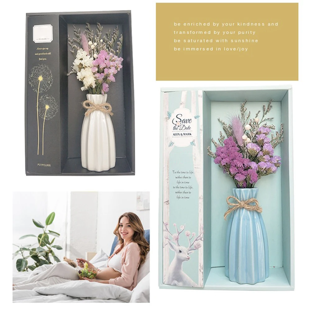 Набор сухих цветов с вазой ароматерапевтическая ваза набор украшений для дома
