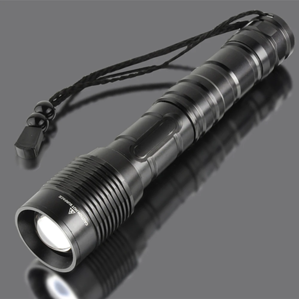 

Flashlight T6 LED Flashlight Aluminium Alloy Flashlight 5 Modes Torch Zoomable Torch