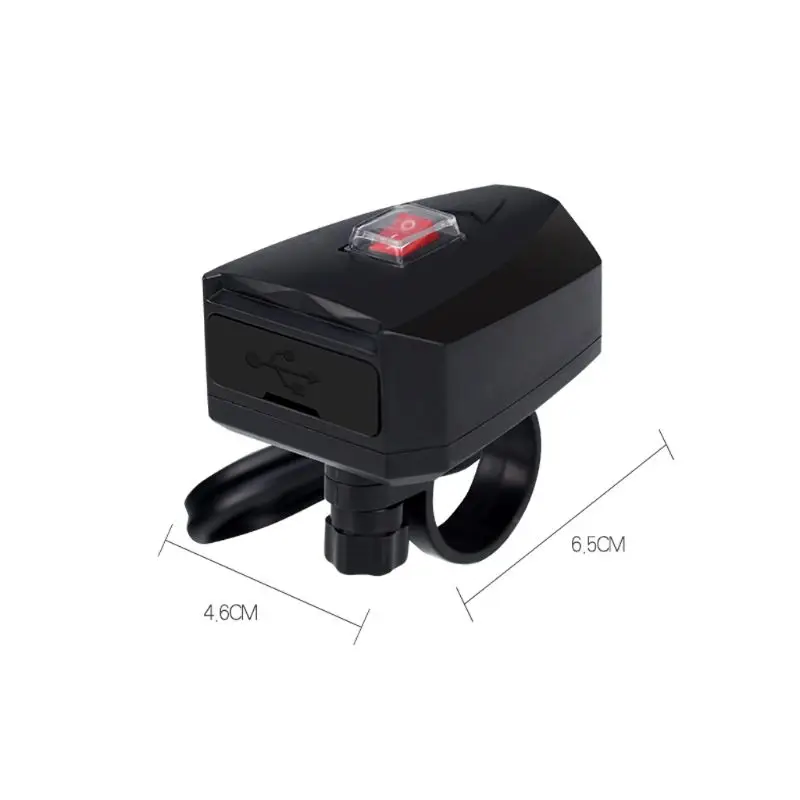 10 V-80 V Водонепроницаемый велосипед с электроприводом мотоцикл на руль Dual USB Зарядное устройство Мощность адаптер с вкл/выкл переключатель для мобильного телефона gps