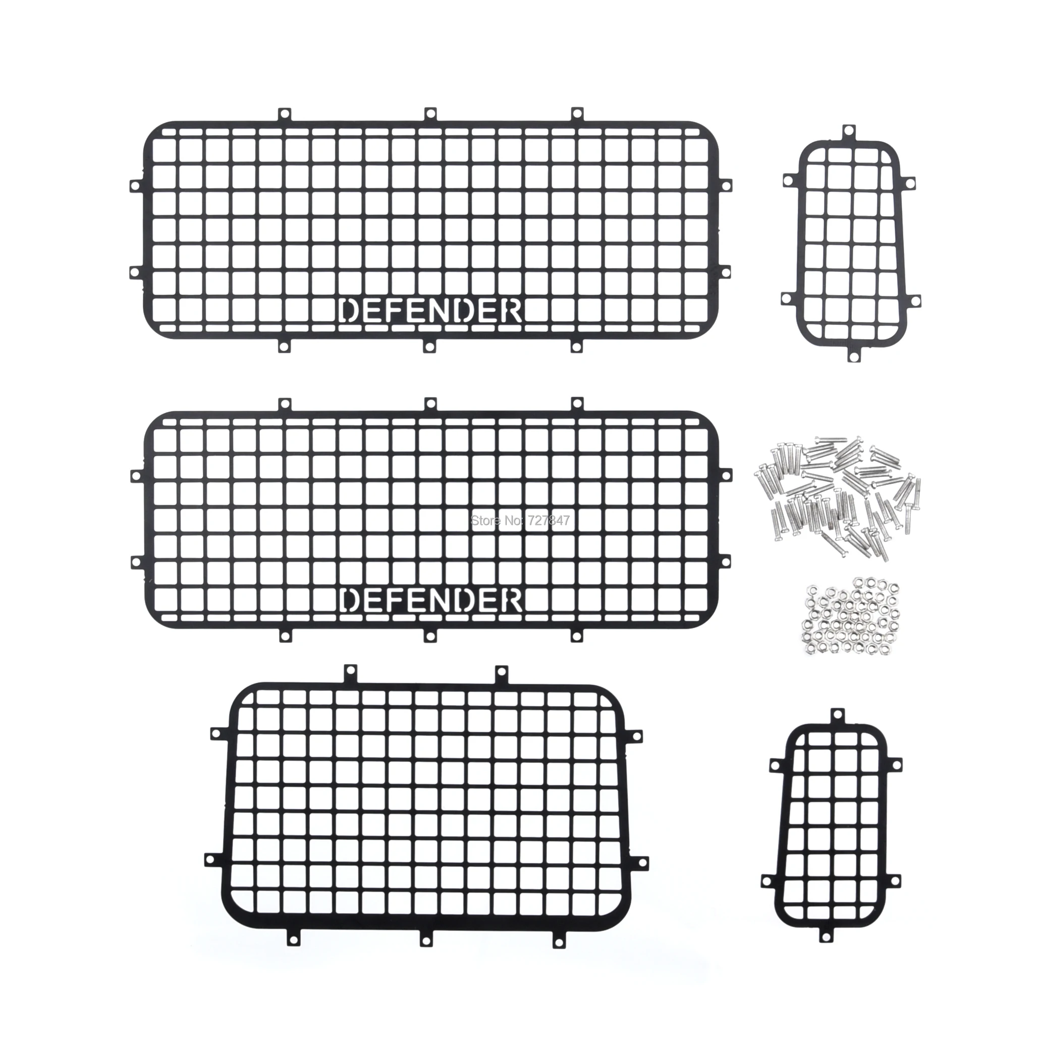 

5PCS Metal Window Mesh Protective Net for 1/10 1:10 RC Crawler TRAXXAS TRX4 TRX-4