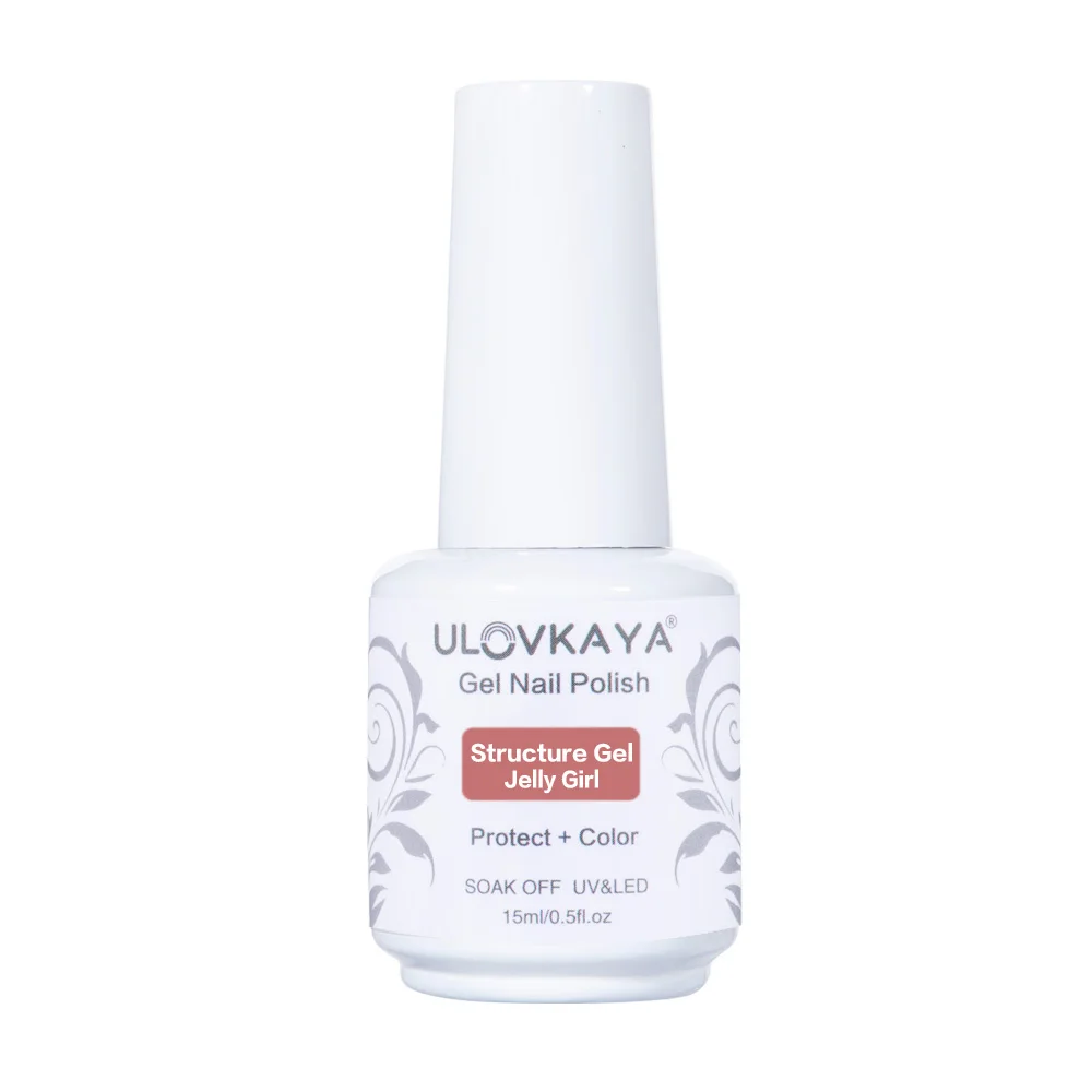 ULOVKAYA Structure Gel Jelly Girl Rubber Base Color 2 In 1 Long Lasting Nail Varnish For Hybrid Manicure Art Polish | Красота и