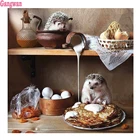 Алмазная вышивка стразы, вкусная еда для ежей, мозаика сделай сам, алмазная живопись, вышивка крестиком, кухонный декор, искусство